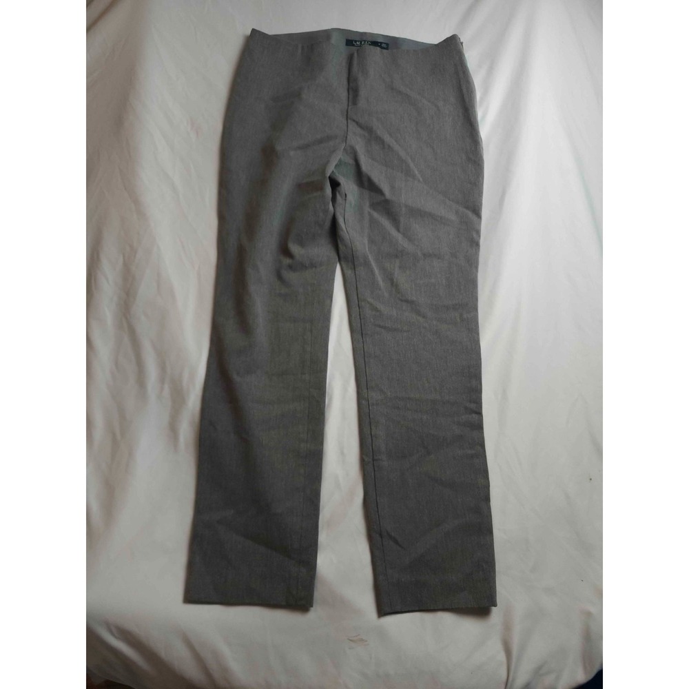 Lauren Ralph Lauren Dress Pants Womens Size‎ 8 Gray Knit Stretch Casual Workwear